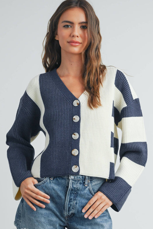 Color Block Cardi