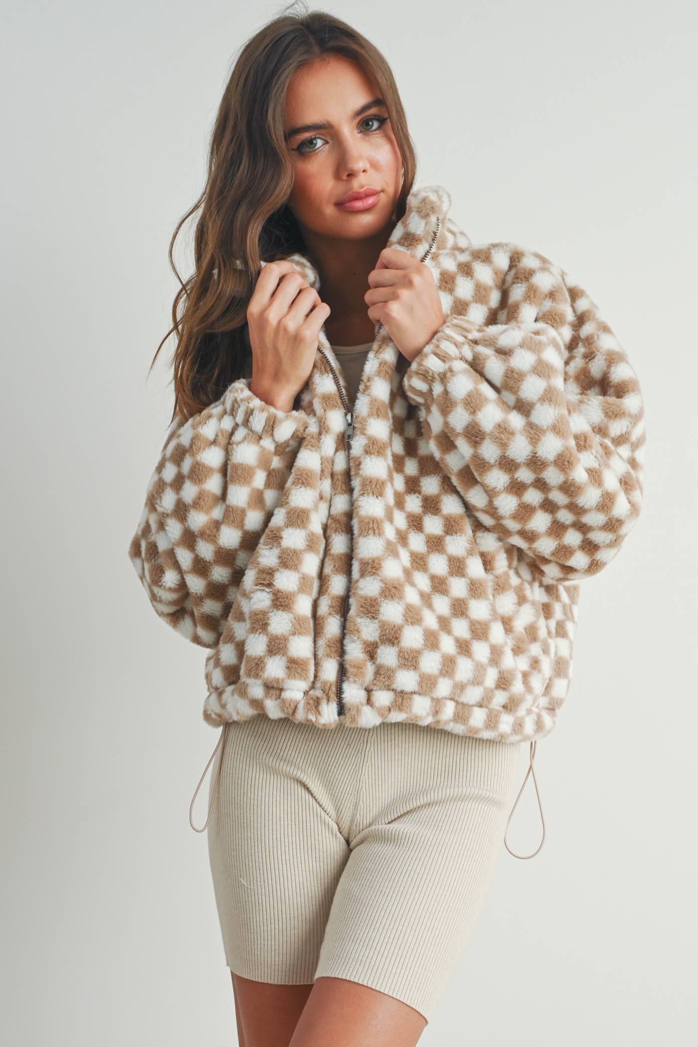 Checker Teddy Jacket