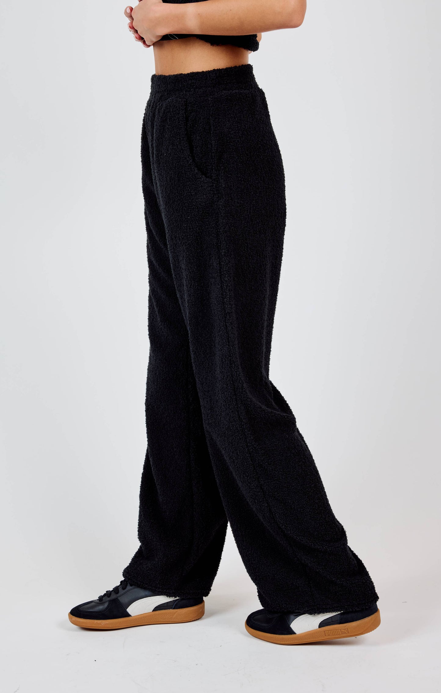 Mind You Cozy Wideleg Pants (black)