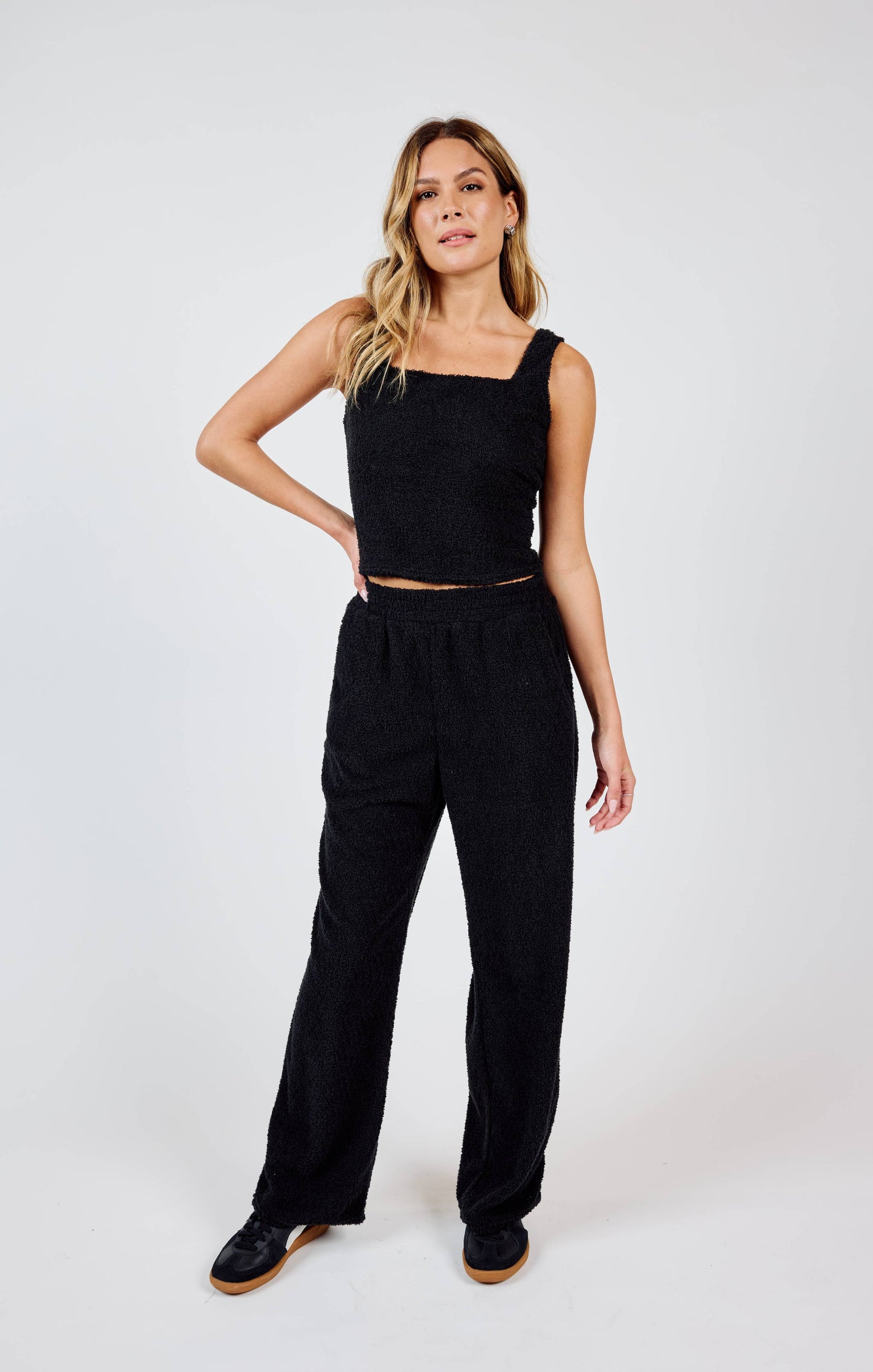 Mind You Cozy Wideleg Pants (black)