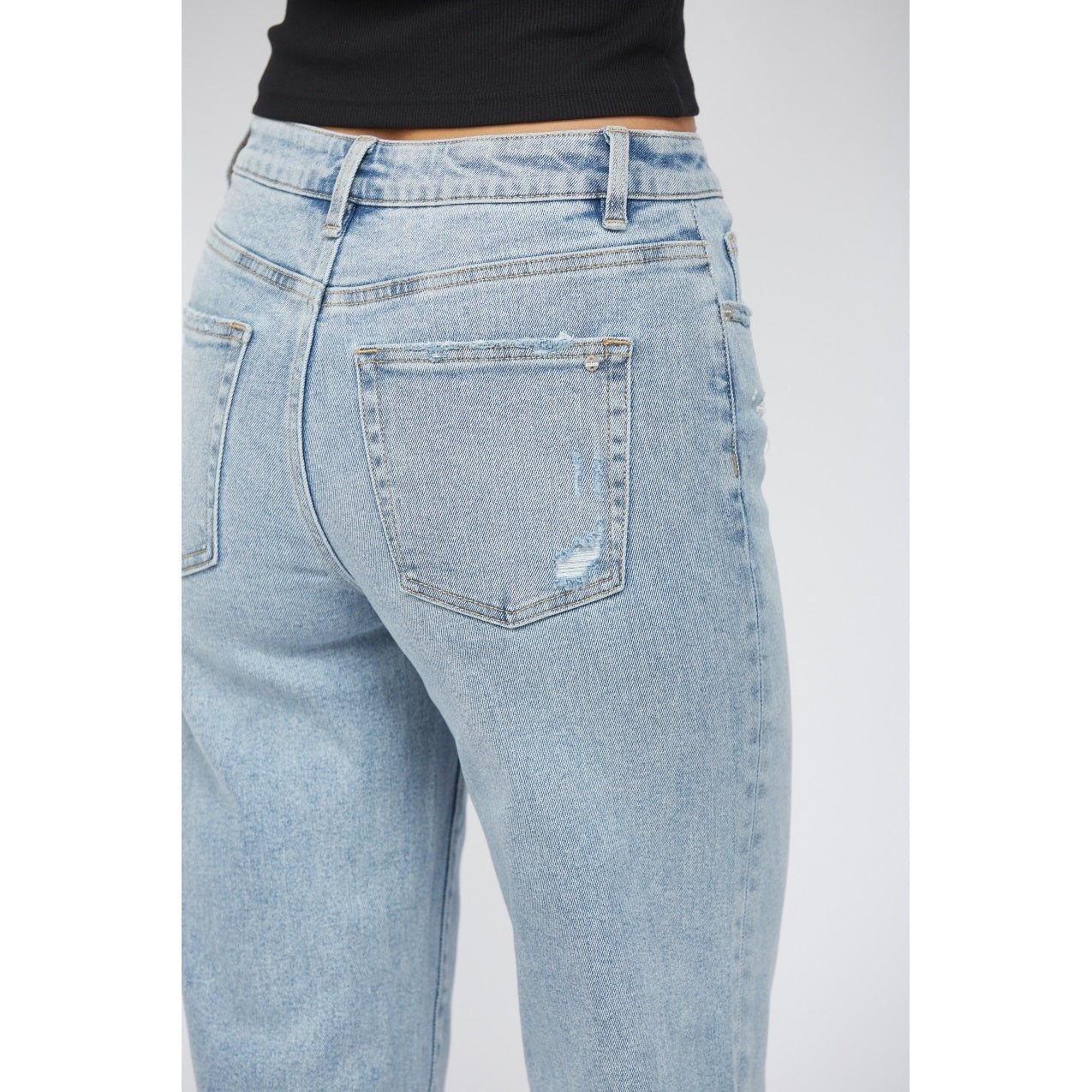 High Rise Wide Ankle Jeans