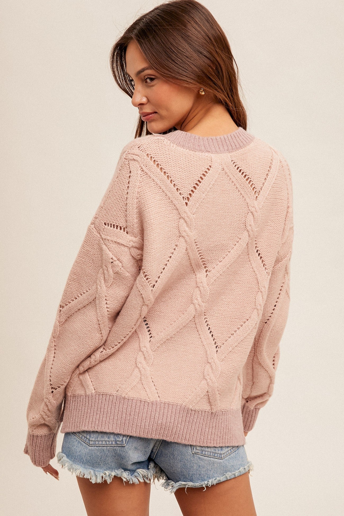 Two Tone Pink Sweater