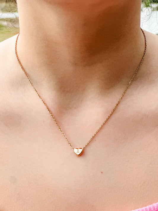 Heart Initial Necklace