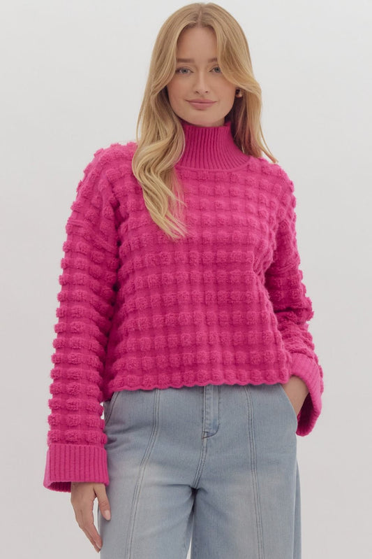 Pop of Pink Sweater