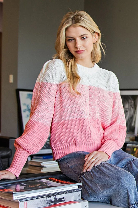 Rose Gold Ombré Sweater