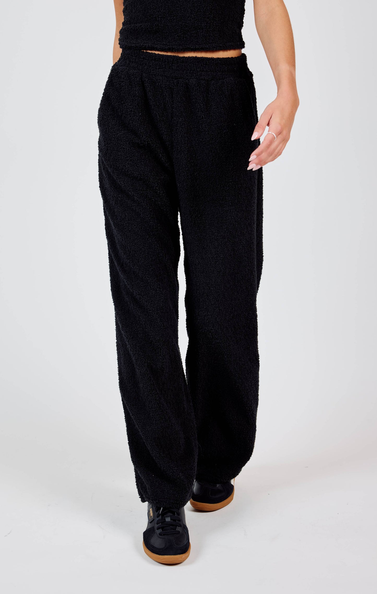 Mind You Cozy Wideleg Pants (black)