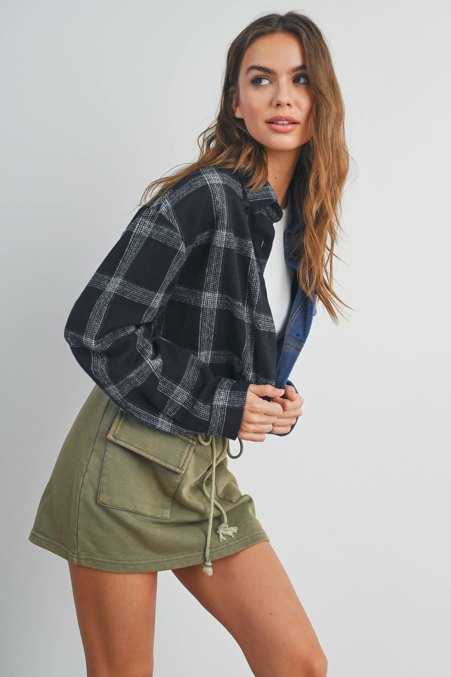 Plaid Crop