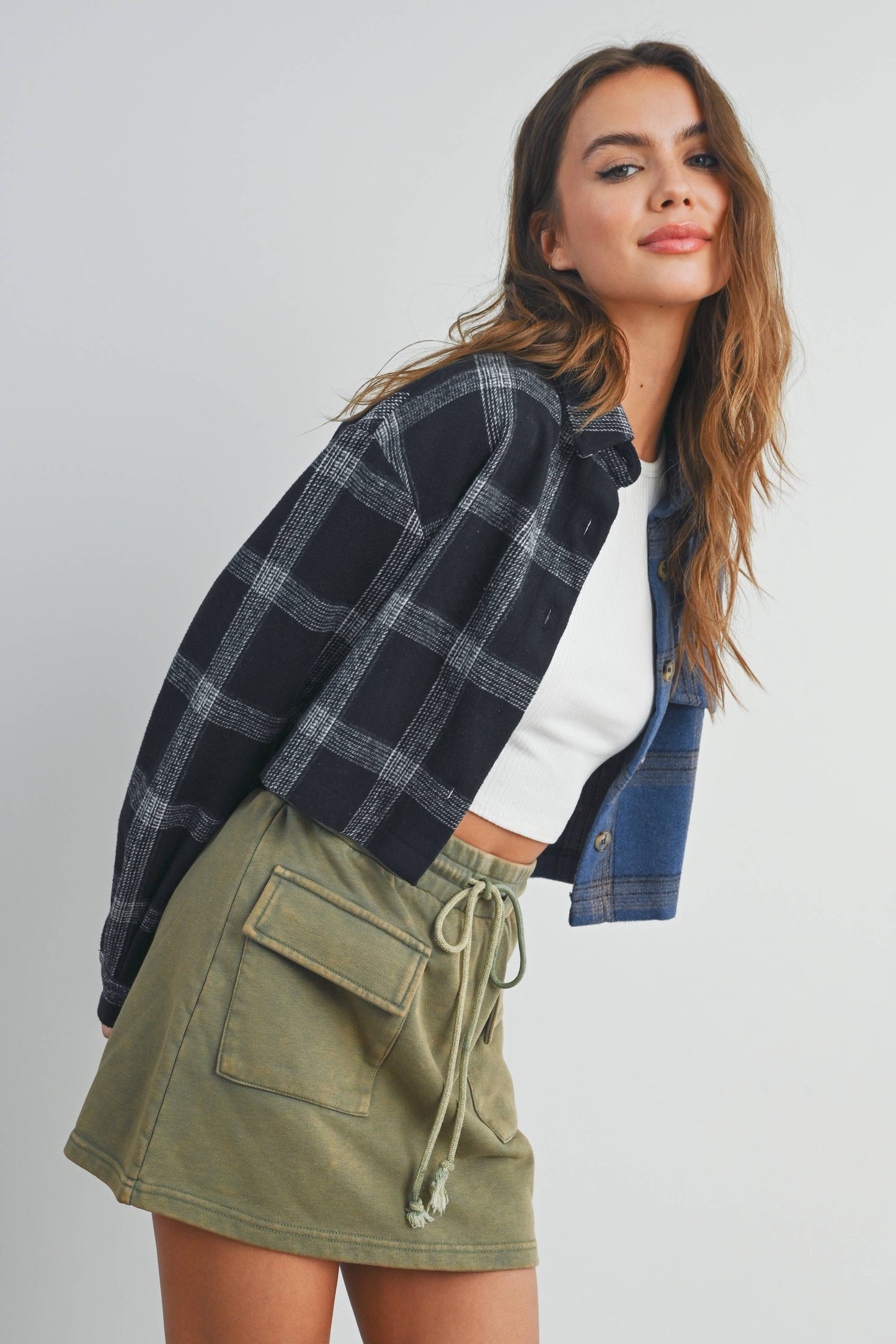 Plaid Crop