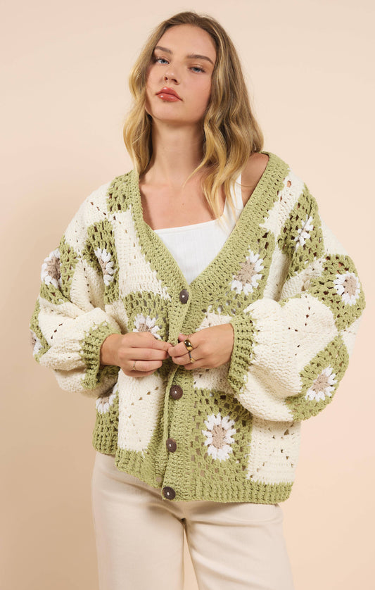 Daisy Crochet Cardigan