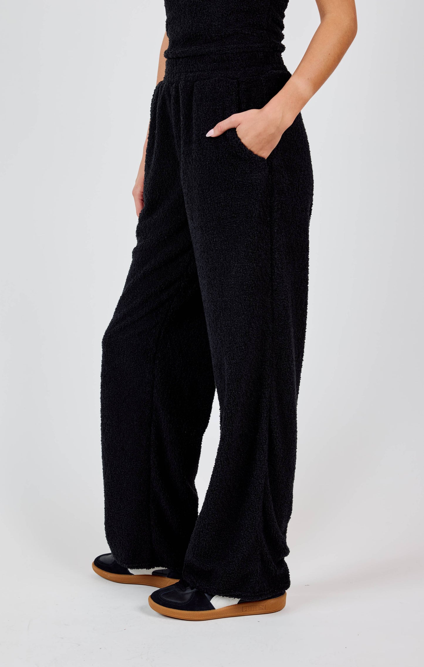 Mind You Cozy Wideleg Pants (black)