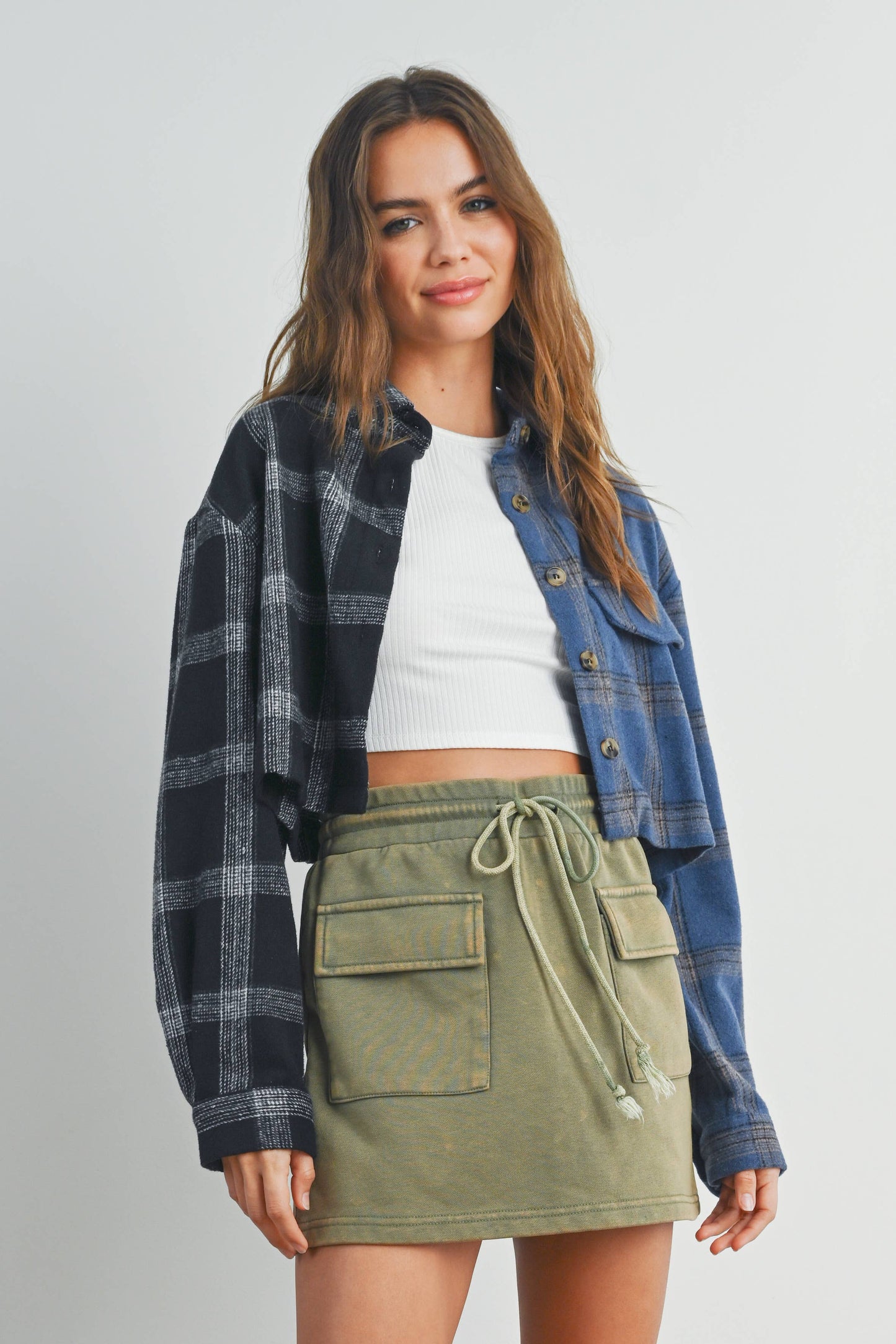 Plaid Crop