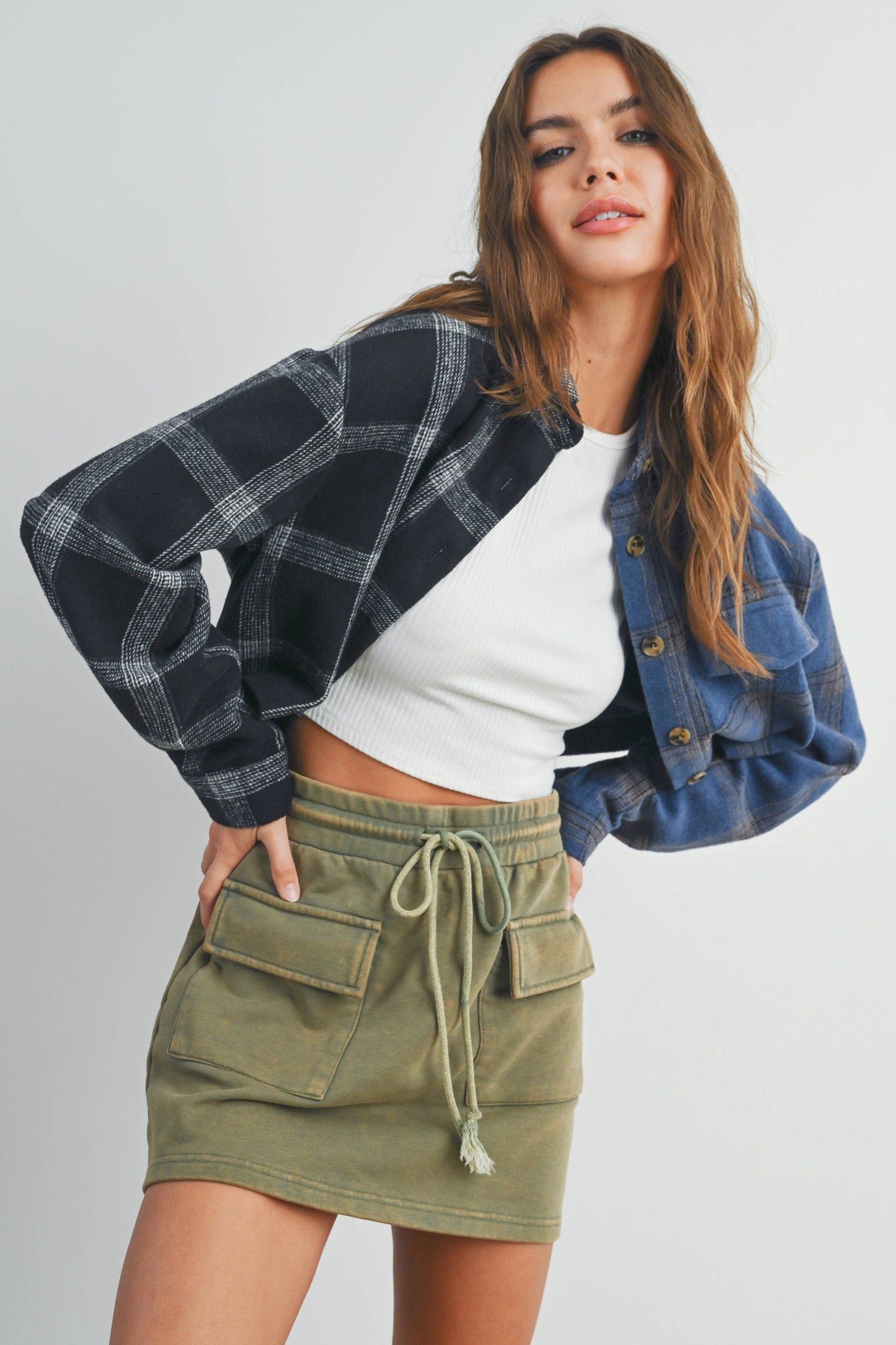 Plaid Crop